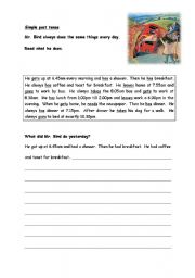 English Worksheet: Simple Past Tense