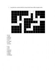 English Worksheet: Crossword