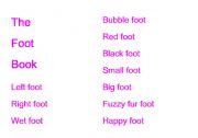 English worksheet: Foot book