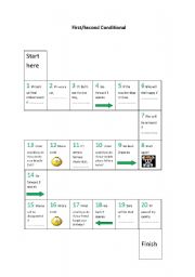 English Worksheet: second contional game 