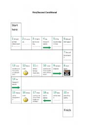 English worksheet: second contional game 