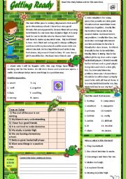 English Worksheet: Getting Ready