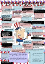 English Worksheet: Interesting facts about AMERICANS