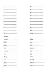 English worksheet: Revision for age 7-9