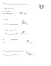 English worksheet: Interrogative Introduction for Kids