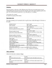 English Worksheet: Reported speech