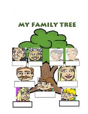 English Worksheet: Family tree