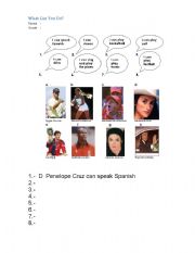 English Worksheet: can an cant
