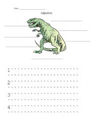 English Worksheet: adjectives