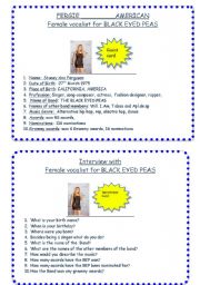 English Worksheet: Celebrity interview and information activity cards N 3