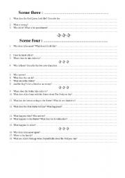 English Worksheet: Alice in Wonderland - Tim Burton (Part 3/6)