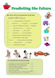 English Worksheet: PREDICTING THE FUTURE