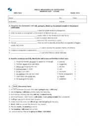 English Worksheet: Grammar: Simple present - Present Continuous