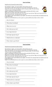 English Worksheet: texto simple present