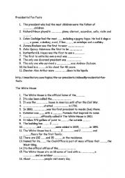 English Worksheet: Presidents and the White House