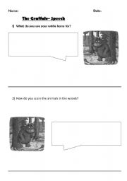 English worksheet: Speech bubble