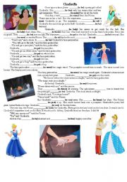 English Worksheet: Cinderella, Past Simple