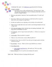 English worksheet: Valentine Internet Assignment