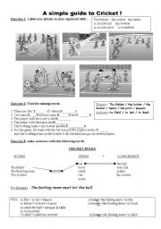 English Worksheet: A simple guide to cricket