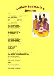 Yellow submarine Beatles (simple past)