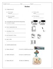 English worksheet: Review