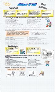 English Worksheet: future going to / will