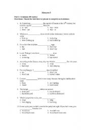 English Worksheet: test