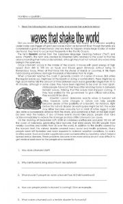 Tsunami Comprehension test