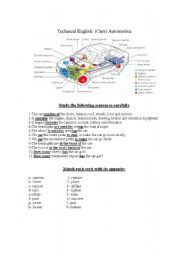 English Worksheet: Technical English: (Cars) Automotive