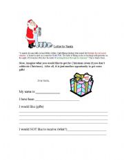 English worksheet: A Christmas Letter