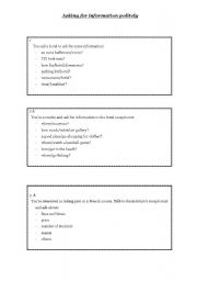 English Worksheet: Asking for information (direct-indirect questions)