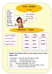 English Worksheet: was/were