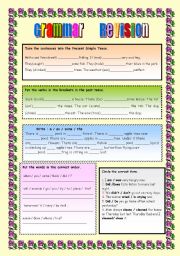 English Worksheet: grammar revision