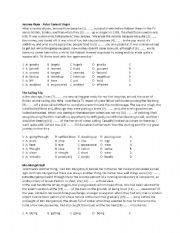 English Worksheet: comprehension 
