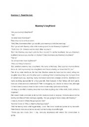 English worksheet: Mummys boyfriend