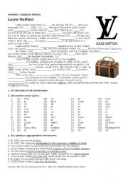 English Worksheet: Louis Vuitton Company History