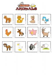 English Worksheet: Farm Animals