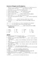 Exercise of Singular and Plural