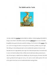 English worksheet: the rabbit and the turttle