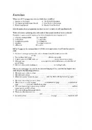 English Worksheet: Media