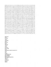 English Worksheet: Friday the 13th Word Search
