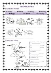 English Worksheet: The weather