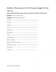 English Worksheet: Less or Fewer