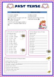 English Worksheet: PAST TENSE 