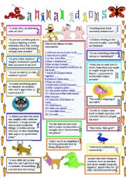 English Worksheet: animal idioms 1