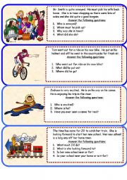 English Worksheet: transportation simple mini comprehensions