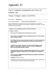 English worksheet: Material for trainees