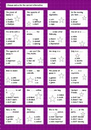 English Worksheet: Multiple choice 4