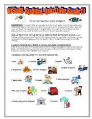 English Worksheet: Visual-Spatial Intelligence