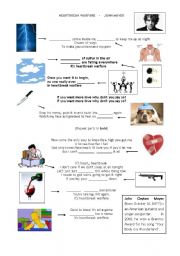 English Worksheet: Song by John Mayer: HEARTBREAK WARFARE (with key)